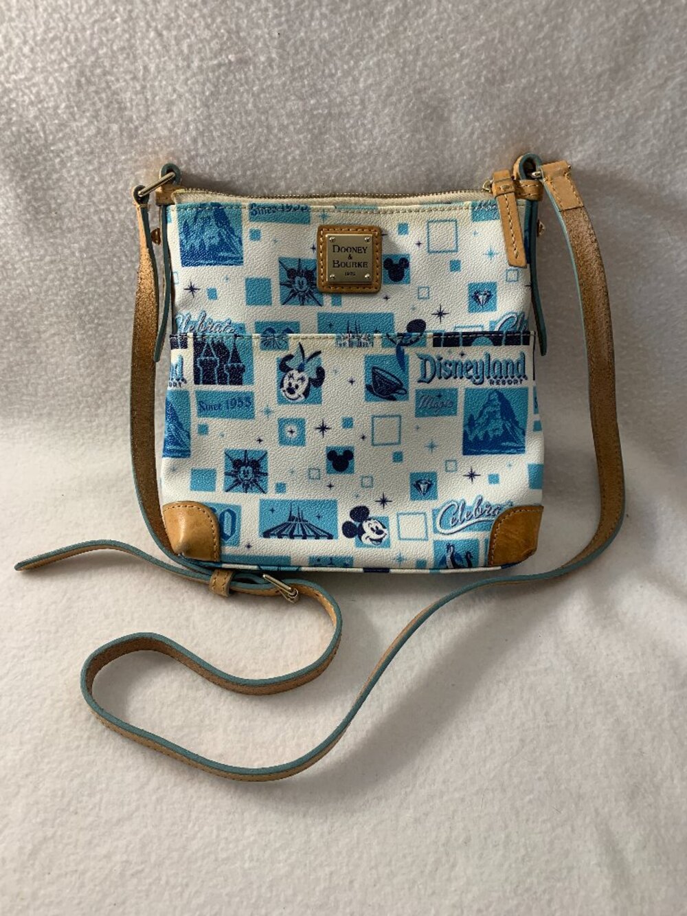 Disney Dooney & Bourke Disneyland 60th Anniversary Letter Carrier Crossbody Bag